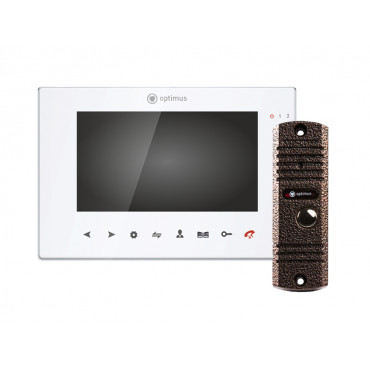 Комплект видеодомофона Optimus VMH-7.8 + DS-700L (Медь)